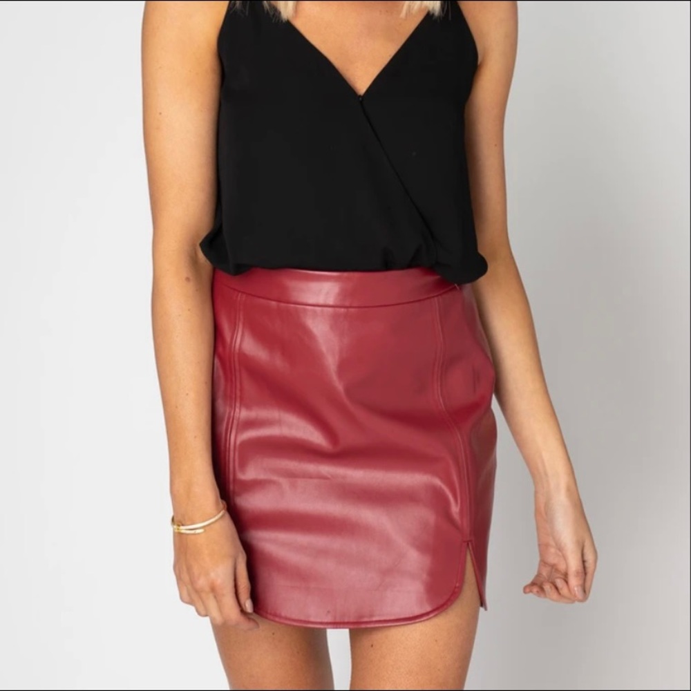 Carli faux leather skirt